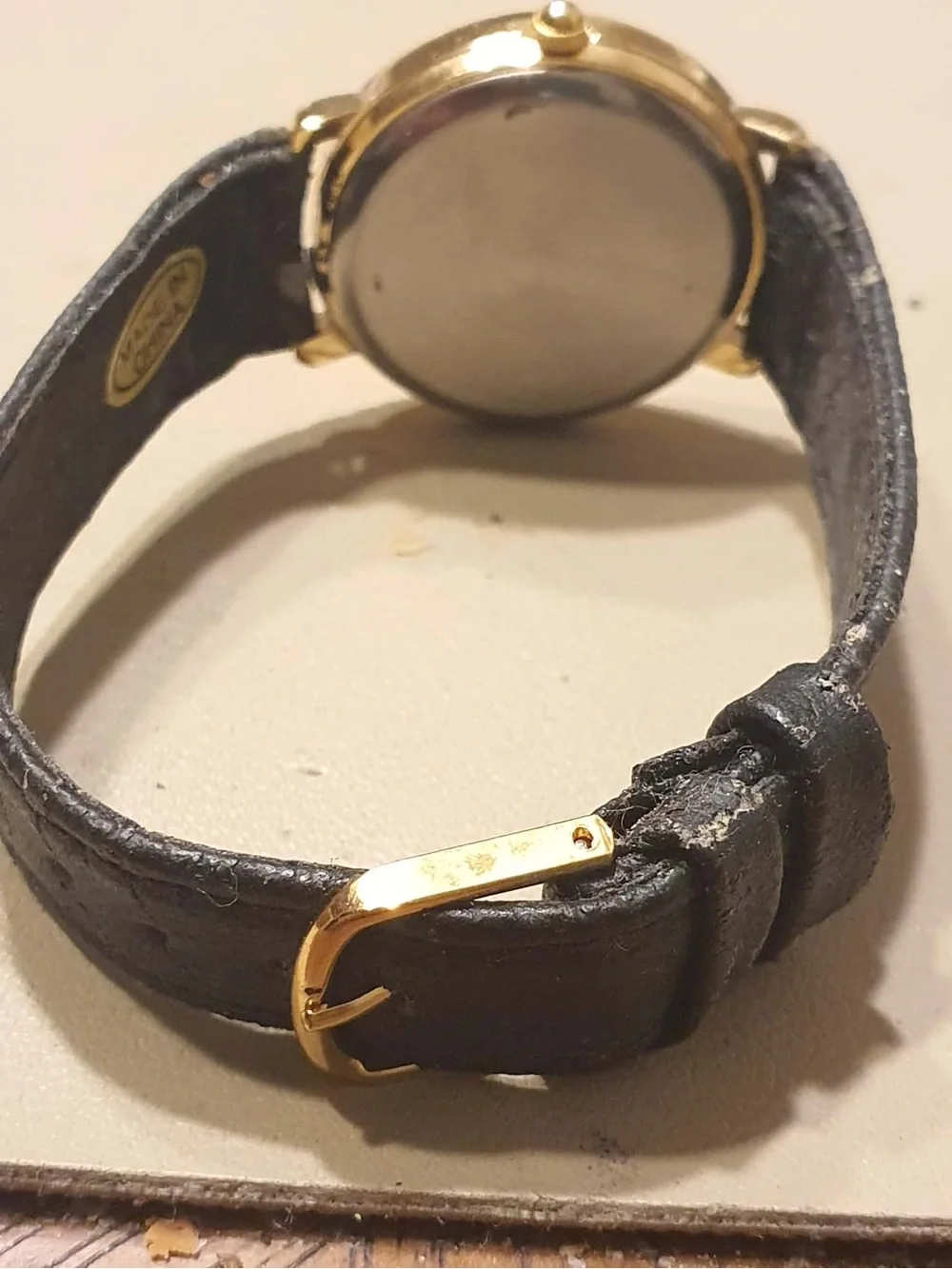 🦋10/$20🦋 Novelli Goldtone/Black Leather Women's Watch